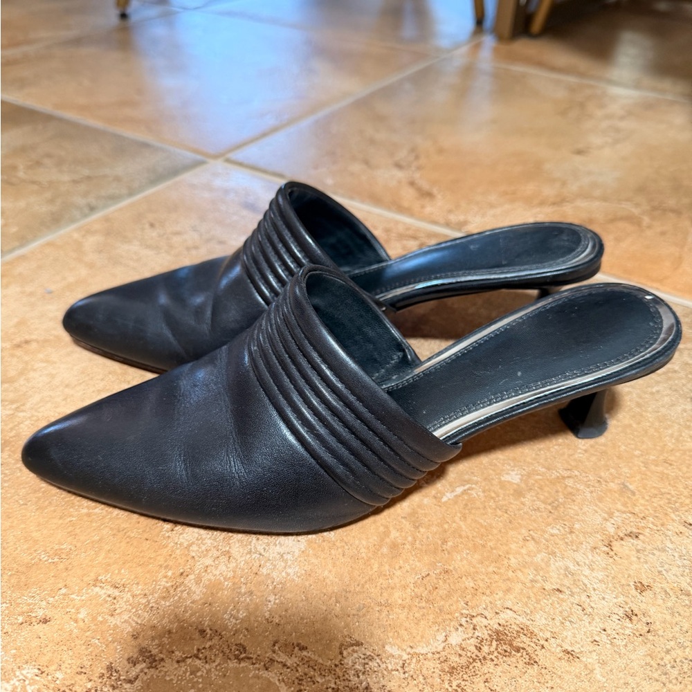 Paige leather mules